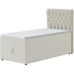 Höffner Boxbett mit Bettkasten Belek ¦ beige ¦ Maße (cm): B: 100 H: 125