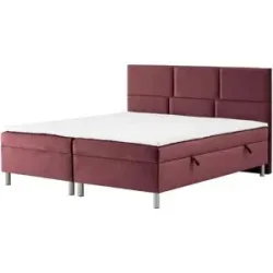 Höffner Boxbett mit Bettkasten Adria ¦ rot ¦ Maße (cm): B: 160 H: 110