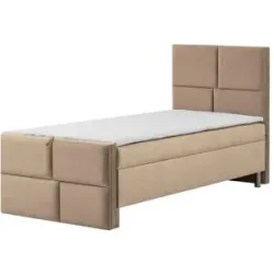 Höffner Boxbett mit Bettkasten Adria ¦ beige ¦ Maße (cm): B: 90 H: 110
