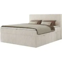 Höffner Boxbett mit Bettkasten Tiliano ¦ beige ¦ Maße (cm): B: 144 H: 119
