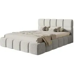 Selsey Polsterbett mit Lattenrost Cloudy ¦ grau ¦ Maße (cm): B: 160 H: 60