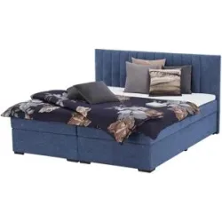 Höffner Boxbett  Didcot ¦ blau ¦ Maße (cm): B: 187 H: 104