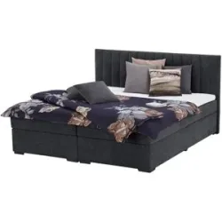 Höffner Boxbett  Didcot ¦ schwarz ¦ Maße (cm): B: 187 H: 104