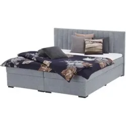 Höffner Boxbett  Didcot ¦ grau ¦ Maße (cm): B: 187 H: 104