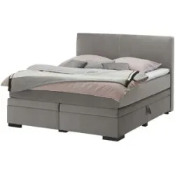 Boxspringbett mit Bettkasten Boxi Classic ¦ grau ¦ Maße (cm): B: 160 H: 125