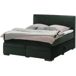 Boxspringbett mit Bettkasten Boxi Classic ¦ grün ¦ Maße (cm): B: 160 H: 125