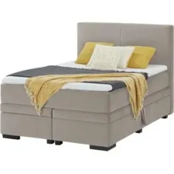 Boxspringbett mit Bettkasten Boxi Classic ¦ beige ¦ Maße (cm): B: 140 H: