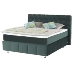 Jette Home Boxspringbett  Braid ¦ grün ¦ Maße (cm): B: 182 H: 123
