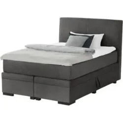 Boxspringbett mit Bettkasten Boxi Classic ¦ grau ¦ Maße (cm): B: 140 H: 125