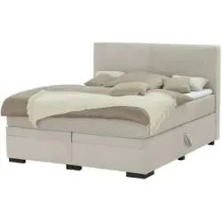 Boxspringbett mit Bettkasten Boxi Classic ¦ beige ¦ Maße (cm): B: 160 H: