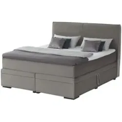 Boxspringbett mit Bettkasten Boxi Urban ¦ grau ¦ Maße (cm): B: 160 H: 125
