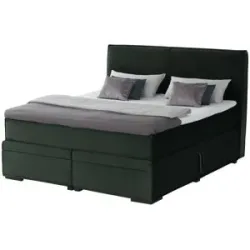 Boxspringbett mit Bettkasten Boxi Urban ¦ grün ¦ Maße (cm): B: 160 H: 125