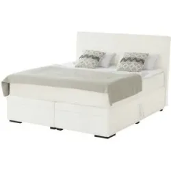 Boxspringbett mit Bettkasten Boxi Urban ¦ creme ¦ Maße (cm): B: 180 H: 125