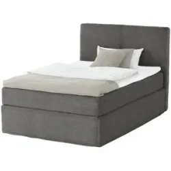 Boxspringbett  Boxi Classic ¦ grau ¦ Maße (cm): B: 140 H: 125