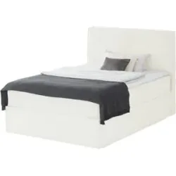 Boxspringbett mit trendigem Keder Boxi ¦ creme ¦ Maße (cm): B: 140 H: 125
