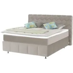 Jette Home Boxspringbett  Braid ¦ beige ¦ Maße (cm): B: 222 H: 123