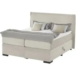 Jette Home Boxspringbett mit Bettkasten  Adapt ¦ beige ¦ Maße (cm): B: 202 H:
