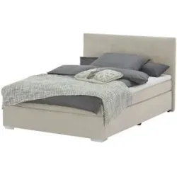 Höffner Boxbett Cord  Härtegrad H3  140x200 cm Moseley ¦ beige ¦ Maße (cm): B: 147 H:
