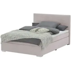 Höffner Boxbett Cord  Härtegrad H3  140x200 cm Moseley ¦ rosa/pink ¦ Maße (cm): B: 147