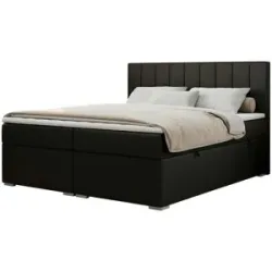 Höffner Boxbett mit Bettkasten Ally ¦ schwarz ¦ Maße (cm): B: 200 H: 118
