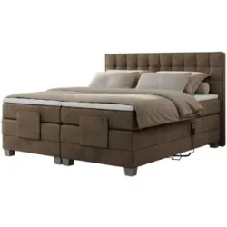 Höffner Motor Boxspringbett mit Bettkasten Elektro ¦ braun ¦ Maße (cm): B: 168 H: 118