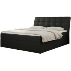 Höffner Boxbett mit Bettkasten Diegos ¦ schwarz ¦ Maße (cm): B: 200 H: 118