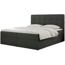 Höffner Boxbett mit Bettkasten Erni ¦ grau ¦ Maße (cm): B: 180 H: 110