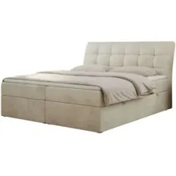 Höffner Boxbett mit Bettkasten Diegos ¦ beige ¦ Maße (cm): B: 180 H: 118