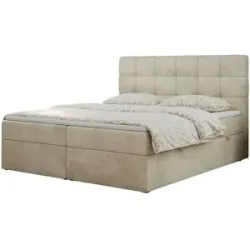 Höffner Boxbett mit Bettkasten Erni ¦ beige ¦ Maße (cm): B: 120 H: 110