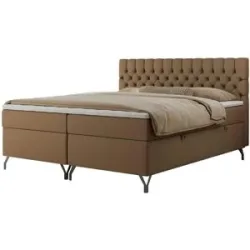 Höffner Boxbett mit Bettkasten Grimaldi ¦ braun ¦ Maße (cm): B: 184 H: 115