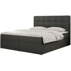 Höffner Boxbett mit Bettkasten Erni ¦ grau ¦ Maße (cm): B: 200 H: 110