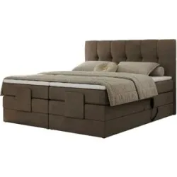 Höffner Motor Boxspringbett mit Bettkasten Vittoria ¦ braun ¦ Maße (cm): B: 188 H: 124