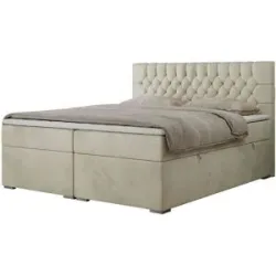 Höffner Boxbett mit Bettkasten Pera ¦ beige ¦ Maße (cm): B: 180 H: 125