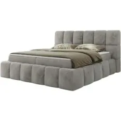 Höffner Boxbett mit Bettkasten Nira ¦ grau ¦ Maße (cm): B: 214 H: 113
