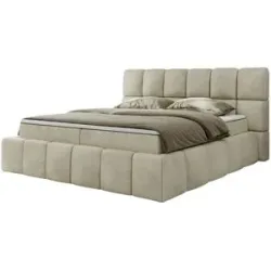 Höffner Boxbett mit Bettkasten Nira ¦ beige ¦ Maße (cm): B: 174 H: 113