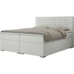 Höffner Boxbett mit Bettkasten Pera ¦ weiß ¦ Maße (cm): B: 140 H: 125