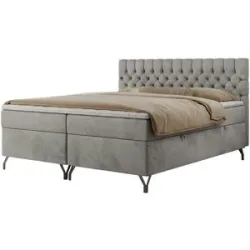 Höffner Boxbett mit Bettkasten Grimaldi ¦ grau ¦ Maße (cm): B: 184 H: 115