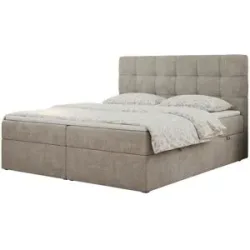 Höffner Boxbett mit Bettkasten Erni ¦ beige ¦ Maße (cm): B: 180 H: 110