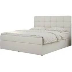 Höffner Boxbett mit Bettkasten Erni ¦ weiß ¦ Maße (cm): B: 140 H: 110