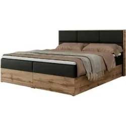 Höffner Boxbett mit Bettkasten Albero 2 ¦ schwarz ¦ Maße (cm): B: 168 H: 104