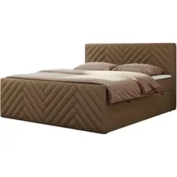 Höffner Boxbett mit Bettkasten Paris Duo ¦ braun ¦ Maße (cm): B: 161 H: 110