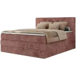 Höffner Boxspringbett mit Bettkasten Tiliano King ¦ rosa/pink ¦ Maße (cm): B: 146 H: 119