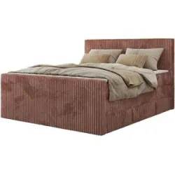 Höffner Boxspringbett mit Bettkasten Tiliano King Duo ¦ rosa/pink ¦ Maße (cm): B: 184 H:
