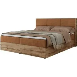 Höffner Boxbett mit Bettkasten Albero 2 ¦ orange ¦ Maße (cm): B: 168 H: 104