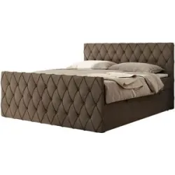 Höffner Boxbett mit Bettkasten Miren Duo ¦ braun ¦ Maße (cm): B: 181 H: 110