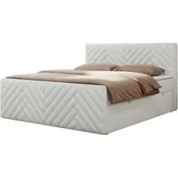 Höffner Boxbett mit Bettkasten Paris Duo ¦ weiß ¦ Maße (cm): B: 181 H: 110