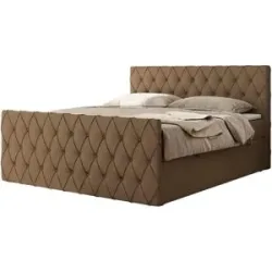 Höffner Boxbett mit Bettkasten Miren Duo ¦ braun ¦ Maße (cm): B: 121 H: 110