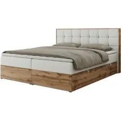 Höffner Boxbett mit Bettkasten Albero 1 ¦ weiß ¦ Maße (cm): B: 188 H: 104
