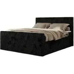 Höffner Boxbett mit Bettkasten Tiliano Duo ¦ schwarz ¦ Maße (cm): B: 164 H: 119