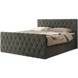 Höffner Boxbett mit Bettkasten Miren Duo ¦ grau ¦ Maße (cm): B: 121 H: 110